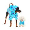 Cold Weather Dog Coat with Hat Packable Lightweight and Comfy for Small Pets Blue Size S