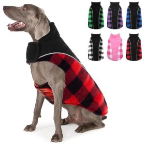 Cold Weather Dog Jacket for Small Medium Large Breeds in Burgundy Color