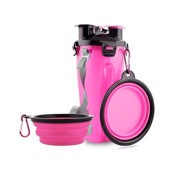 Collapsible Dog Bowls and Water Bottle for Easy Traveling and Storage