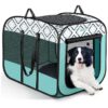 Collapsible Dog Crate for Car Travel and Home Use