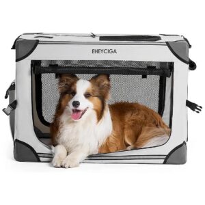 Collapsible Dog Crate with Mesh Windows for Safe and Comfortable Dwelling