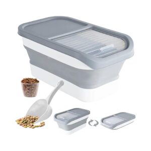 Collapsible Pet Food Container for Storing 5-13LBS of Dog Food or Cereal