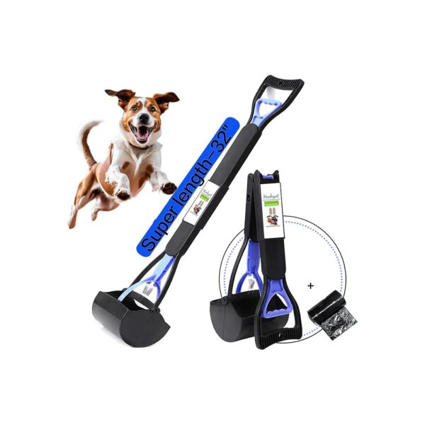 Collapsible Poop Scooper for Large and Small Dogs with Poop Bags