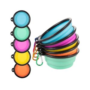 Collapsible Portable Pet Food Water Bowls for Traveling Hiking Camping