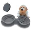 Collapsible Silicone Pet Bowl for Outdoor Adventures and Travel