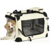 Collapsible and Padded Dog Crate for Portable Travel and Storage