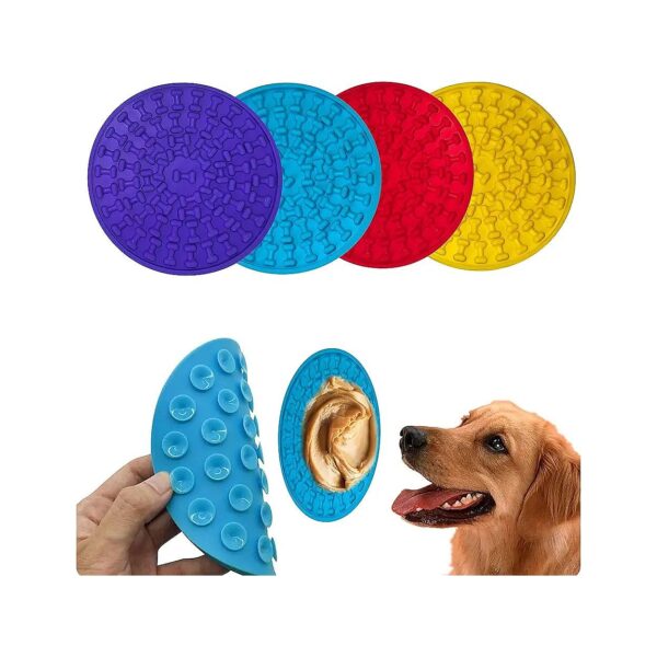 Color Slow Feed Dog Bowls in Silicone for Anxiety and Boredom Reduction