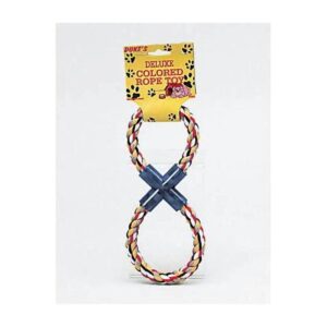 Colored Cotton Rope Figure 8 Dog Toy for Pet Dental Care