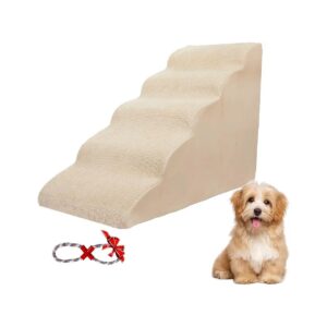 Colored Foam Pet Stairs, 5-Piece Dog Steps for Small Breeds, Cats, and Senior Dogs