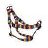 Colored Rainbow Stripe Synthetic Dog Harness for Large Dogs with Washable Design