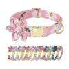 Colorful Floral Dog Collars for Small to Large Breeds with Soft Material