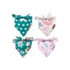 Colorful Flower Dog Bandanas 4 Pack XL Size for Holiday Birthday Gift