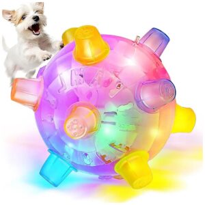 Colorful Jumping Activation Ball for Dogs with Light and Music 5inch