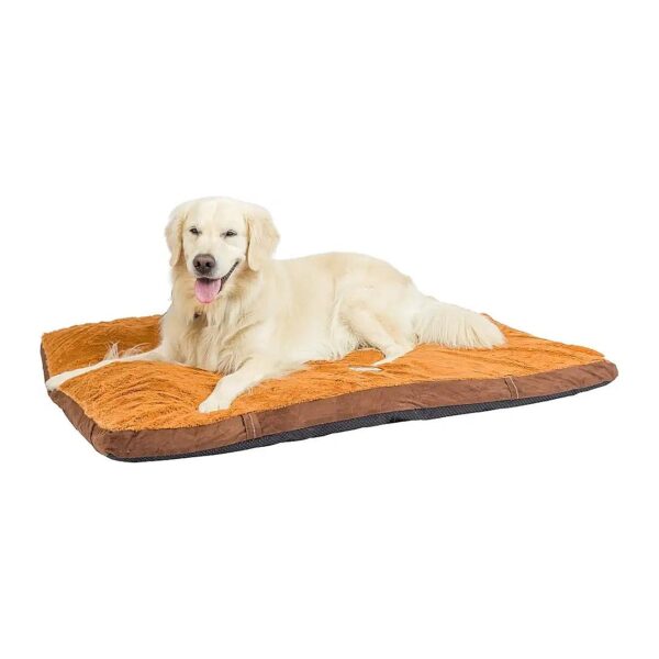 Colorful Mocha Brown Pet Bed for Large Breeds with Zippered Waterproof Lining