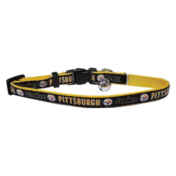 Colorful Satin Cat Collar with Steelers Logo for Dogs and Cats of All Sizes