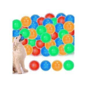 Colorful Squeaky Dog Toy Balls for Small Dogs Teething Fun