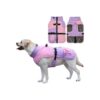 Colour Block Dog Winter Coat with Waterproof Polyester and Fleece Inner