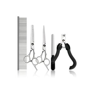 Comb, Nail Clippers, and Nail File for Dogs Cats