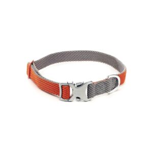 Comfort Cotton Dog Collar with Metal Buckle and Adjustable Size for Medium Dogs