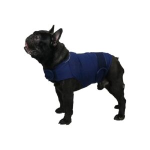 Comfort Dog Anxiety Relief Coat for Medium-Sized Dogs with Navy Color and Adjustable Fit