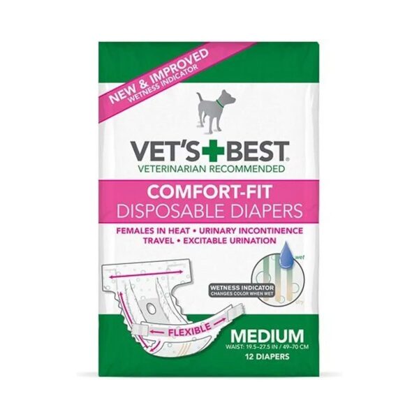 Comfort Fit Disposable Female Dog Diapers for Small and Medium Size Dogs