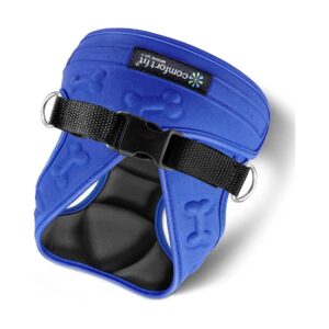 Comfort Fit Dog Harness for Small to Medium Chest Sizes 16-20 Blue