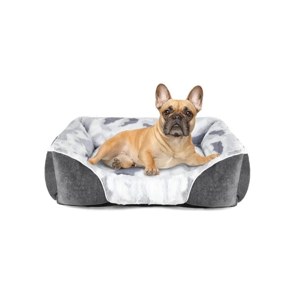 Comfort Puppy Dog Bed for Small Dogs with Soft and Cozy 3D Fabric