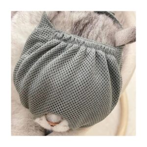 Comfort and Safety Cat Muzzle Breathable Nylon Grey Large Size