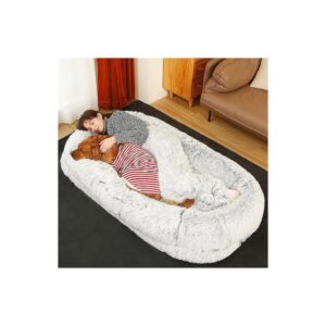 Comfortable 71 '' x45 '' x12 '' Human Dog Bed for Adults and Pets with Soft Blanket