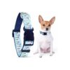 Comfortable Adjustable Dog Collar with Sail Boats Pattern and Nylon Material for Puppies