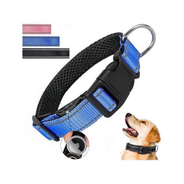 Comfortable AirTag Dog Collar for Small Dogs with Hidden Holder and Breathable Material