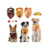 Comfortable Autumn Dog Bandana 3 Pack with Adjustable Neck Size for Small to Medium Pets