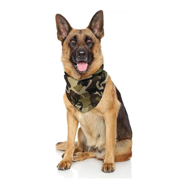 Comfortable Camo Dog Bandana for Medium to Large Size Dogs