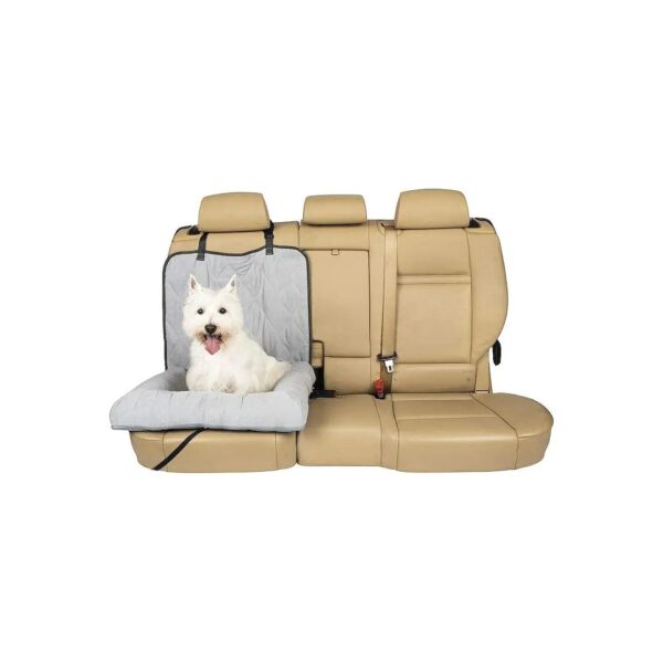 Comfortable Car Dog Bed for Bucket Seats Grey Universal Fit