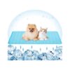 Comfortable Cooling Bed Mat for Hot Summer Weather Dogs and Cats 65 x 55Inch Blue