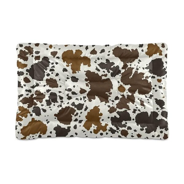 Comfortable Cow Print Dog Bed for Small Medium Large Dogs with Machine Washable Material