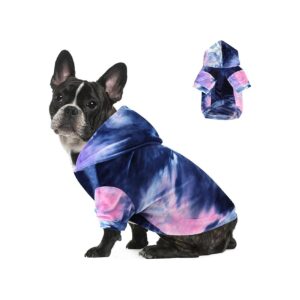 Comfortable, Cozy Tie-Dye Pet Sweater for Small Breeds, Dog Sweater for Winter Wear