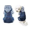 Comfortable Denim Dog Jeans Jacket for Small Medium Puppy Cats Soft Material Daily Wear