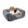 Comfortable Dog Bed with Breathable Cuddler and Adjustable Size for Small to Medium Dogs