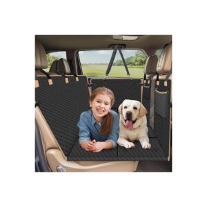 Comfortable Dog Car Seat Cover with Hard Bottom and Backseat Extender for Dogs