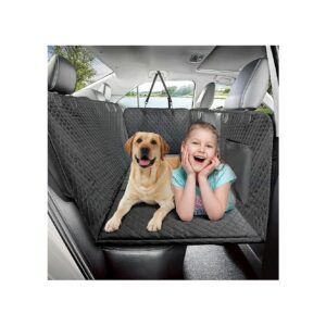 Comfortable Dog Car Seat Cover with Mesh Window for Extended Backseat Space