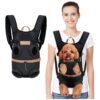 Comfortable Dog Carrier Backpack for Small Pets, Adjustable Shoulder Straps, Black