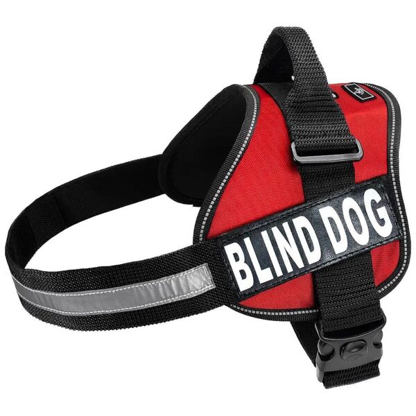 Comfortable Dog Harness with Reflective Patches and Adjustable Straps Red for Large Dogs