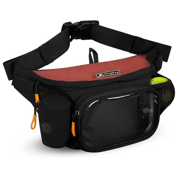 Comfortable Dog Hip Pack with Ball and Waste Bag Storage for Hiking and Training