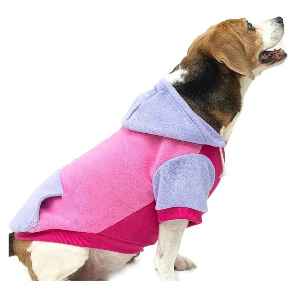 Comfortable Dog Sweater with Hood and Pocket for Small Medium Dogs Autumn Winter Clothing