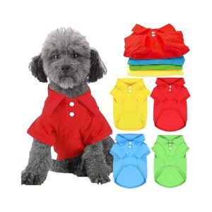 Comfortable Dog T-Shirts for Small Breed Pets with Soft Fabric