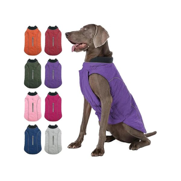 Comfortable Dog Winter Coat for Small Medium Large Dogs with Reflective Trims