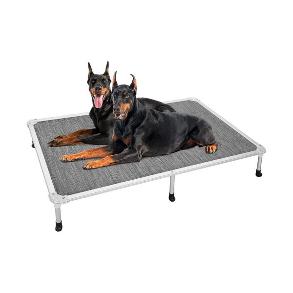 Comfortable Elevated Dog Bed with Cooling Surface and Durable Textilene Mesh