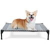 Comfortable Elevated Dog Cot with Breathable Mesh and Soft Fabric for Medium Size Breeds