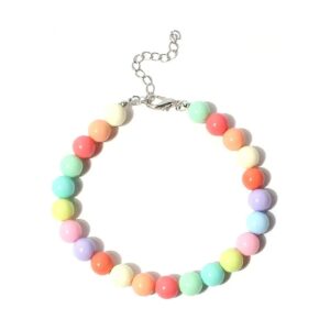 Comfortable Faux Pearls Dog Collar Pet Jewelry in Candy Colors Multicolor